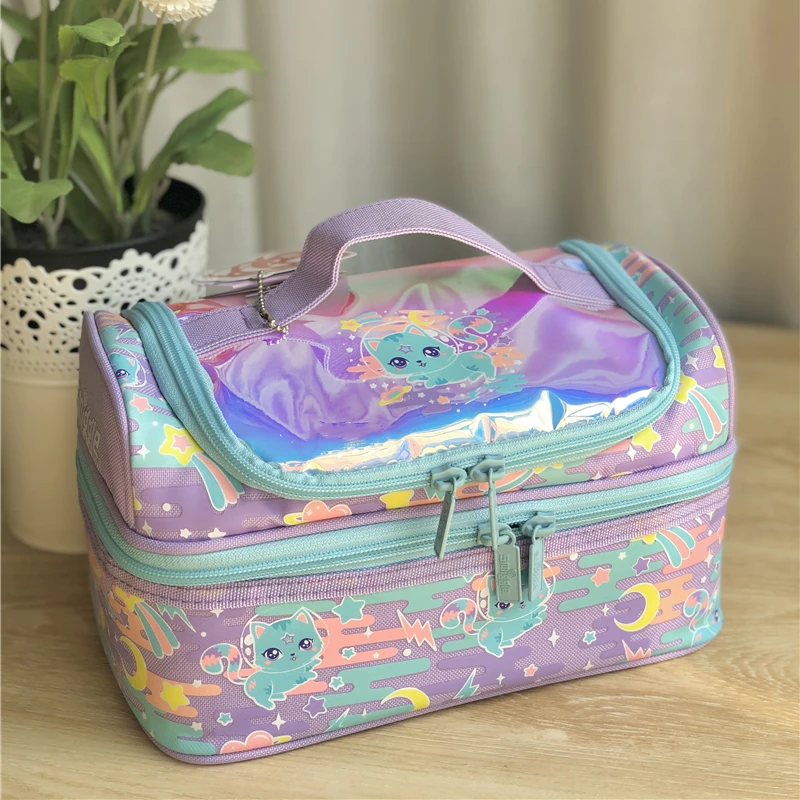 Echter australischer Smiggle Blue Space Cat Studentenrucksack, Umhängetasche, Lunchtasche, Bleistiftbox, Kartentasche, Studentengeschenk