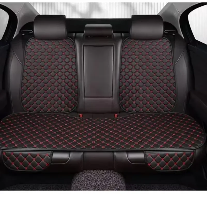 Leather Car Seat Covers Four Seasons Front/Rear Seat Protector Car Seat Cushion Pad Mat Auto Interior Accessories Universal