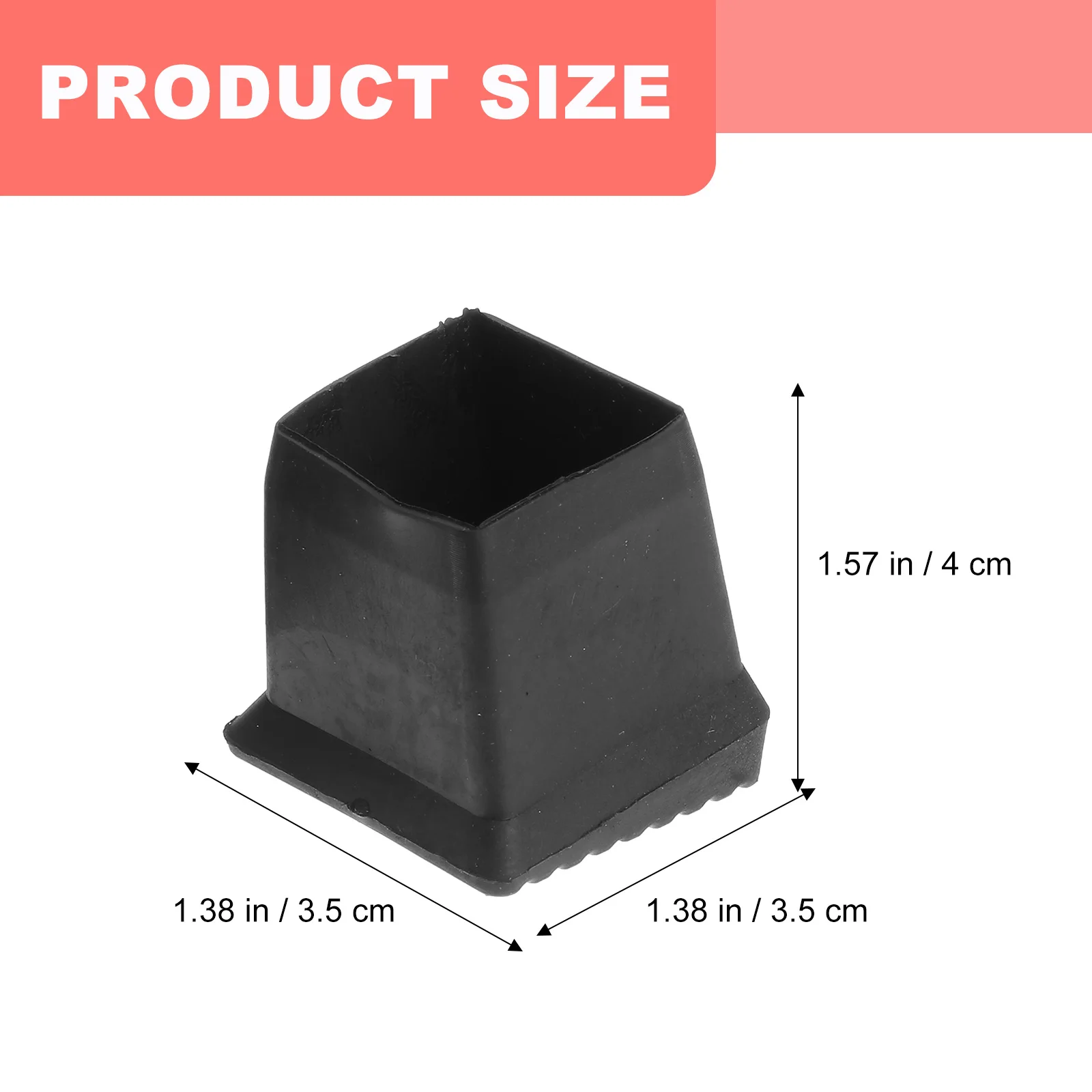 

2pcs Ladder Foot Pads Rubber Non-Slip Covers Floor Protector Durable Light Easy Install Folding Telescopic Ladder Feet Cover