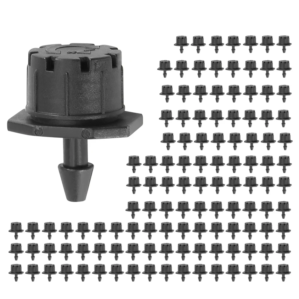 

150Pcs Adjustable Irrigation Drippers Sprinklers 1/4 Inch Emitter Dripper Mini Drip Irrigation Sprinklers for Lawn