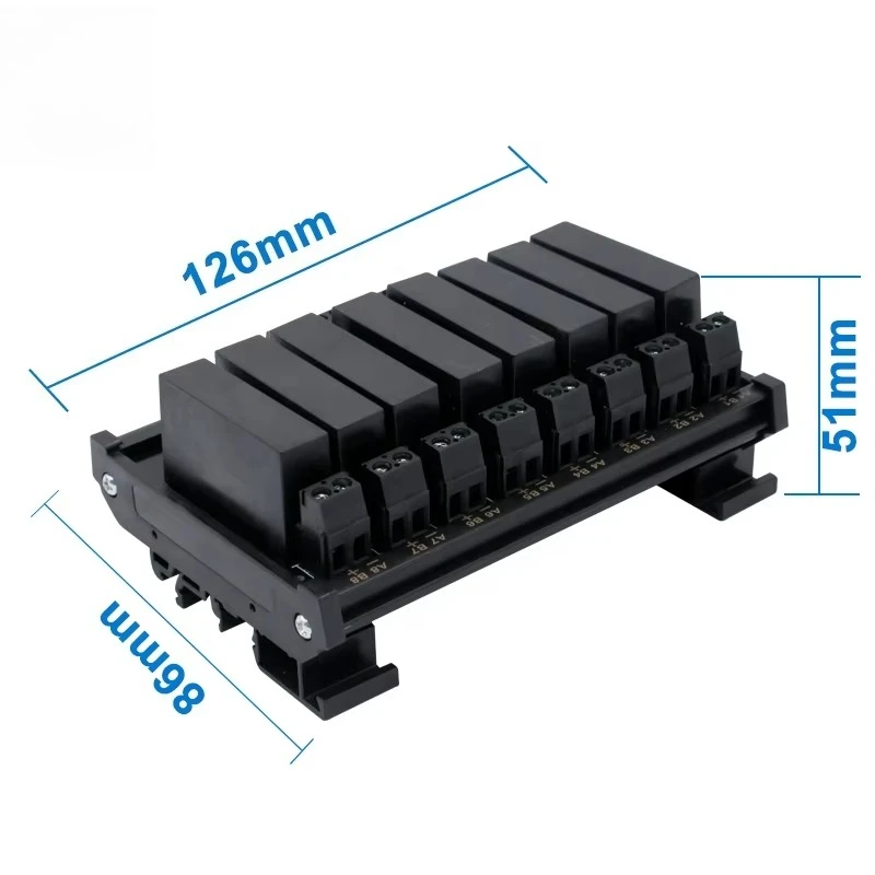 2026 8 5A DIN Rail Mounted DC Control Module High Power Solid State AC/DC Relay Common Positive/Negative Sealed Protect