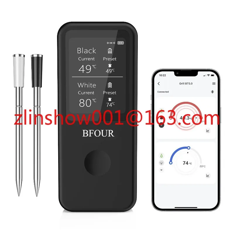 

Беспроводной термометр для мяса, Bluetooth, магнитный IP67, водонепроницаемые двойные зонды для домашней кухни, барбекю, приготовления пищи, гриля, термометр