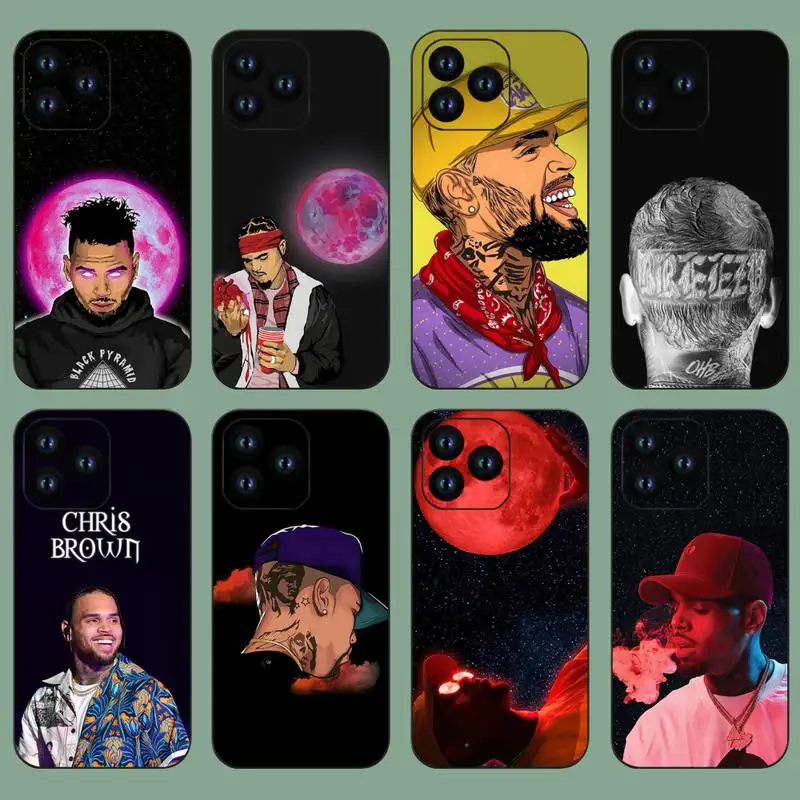 Singer Chris Brown Breezyr Phone Case For iPhone 11 12 13 14 Mini Pro XS Max X S Plus XR Shell