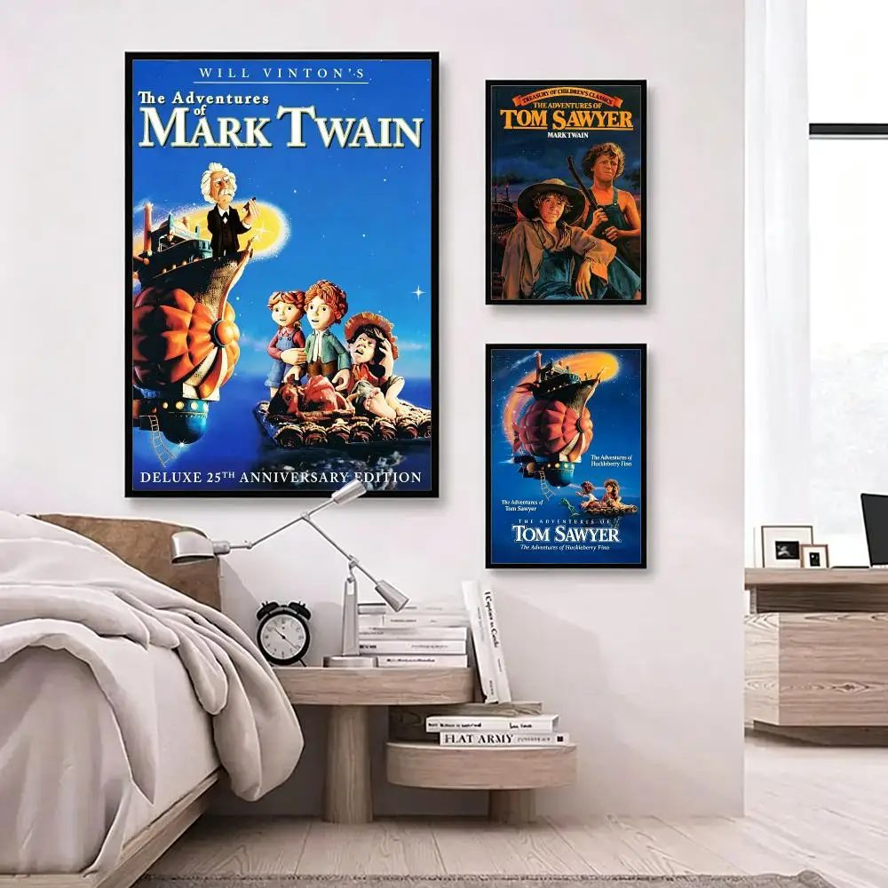 movie The Adventures of Mark Twain Poster Poster HD Waterproof Self-adhesive Art Print Wall Decor for Bedroom Living Room Gift