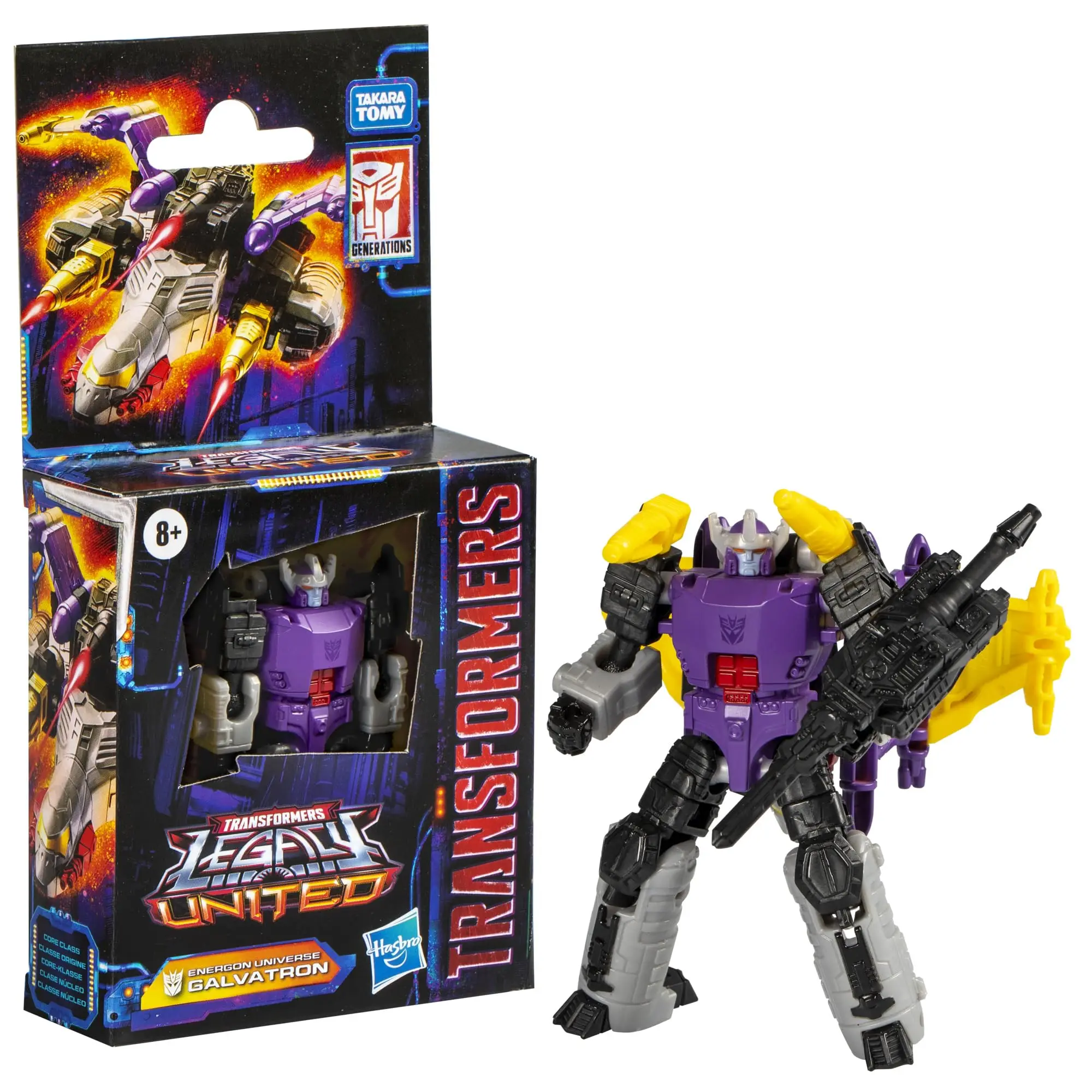 

[В наличии] Hasbro Трансформеры Legacy United Core Class Energon Universe Galvatron 3,5-дюймовая преобразующая экшн-фигурка F8523