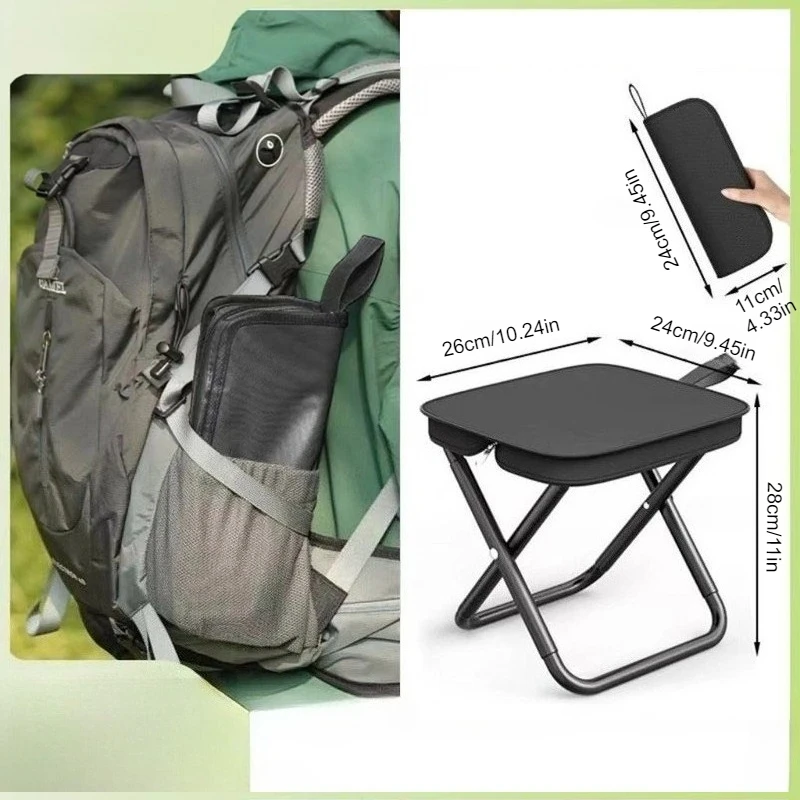 المحمولة متعددة الوظائف في الهواء الطلق نزهة التخييم السفر كرسي قابل للطي خفيفة للغاية الصيد البراز حقيبة يد كرسي الملحقات في الهواء الطلق