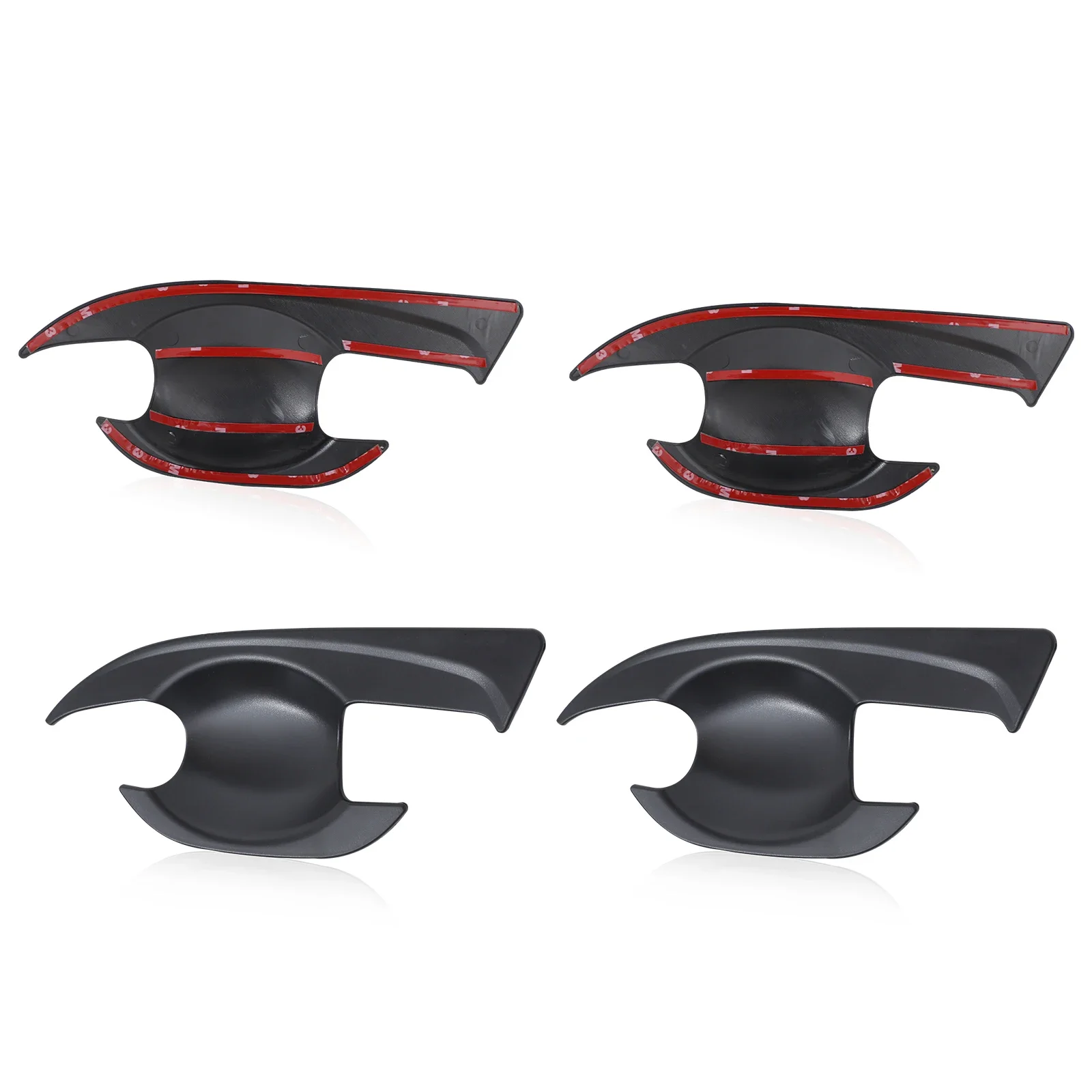 ABS Matte Black Door Bowl Insert Cover Decorative Trim For Nissan Navara 2015-2025 NP300 Frontier D23 Car Accessories Auto Parts