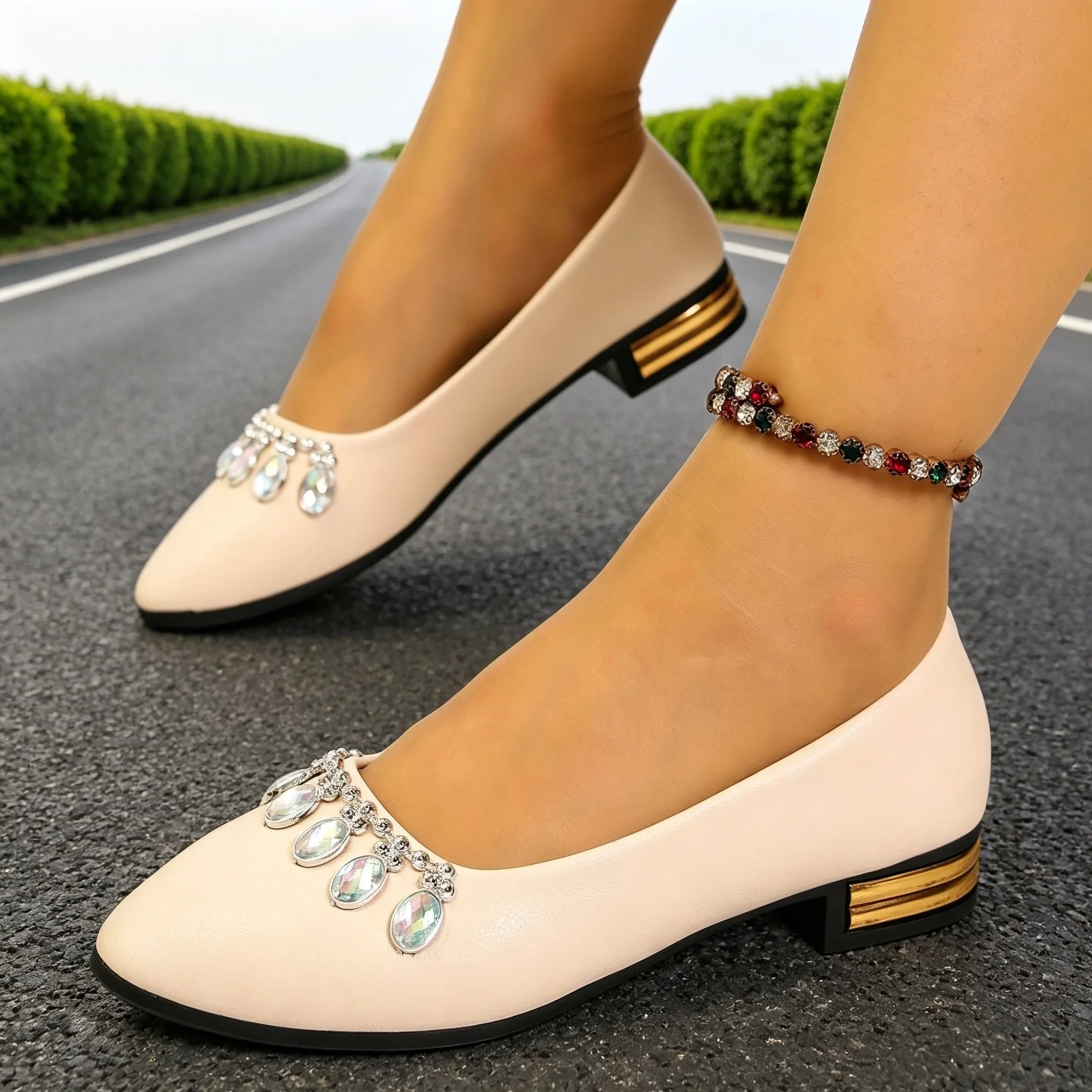 Women Flats Pointed Toe Ballet Shoes Plus Size Flat Sneakers Women High Quality Fashion Slip-on Loafers Outdoor Shoes for Women view 6