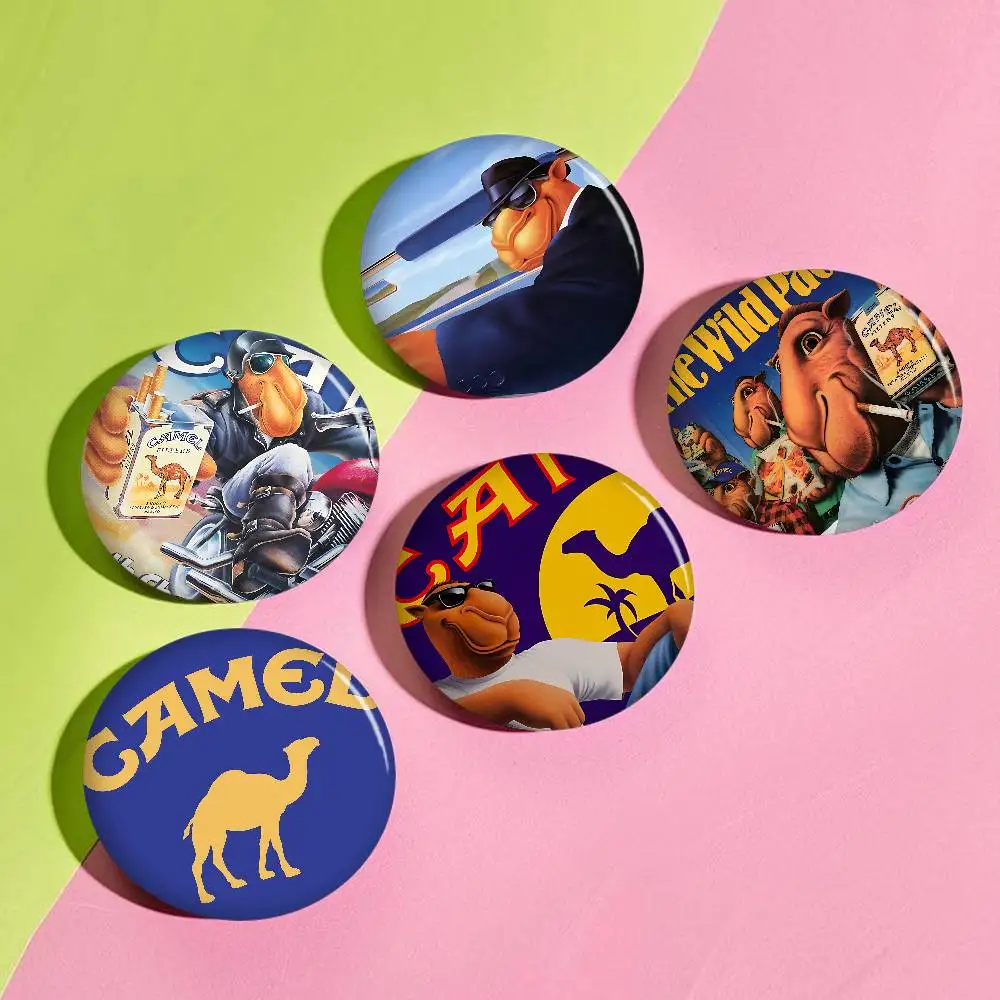 Tobacco Brand C-Camel 58mm Handmade Brooch Cartoon Cosplay Badge on Backpack Jewelry Accessories Gifts