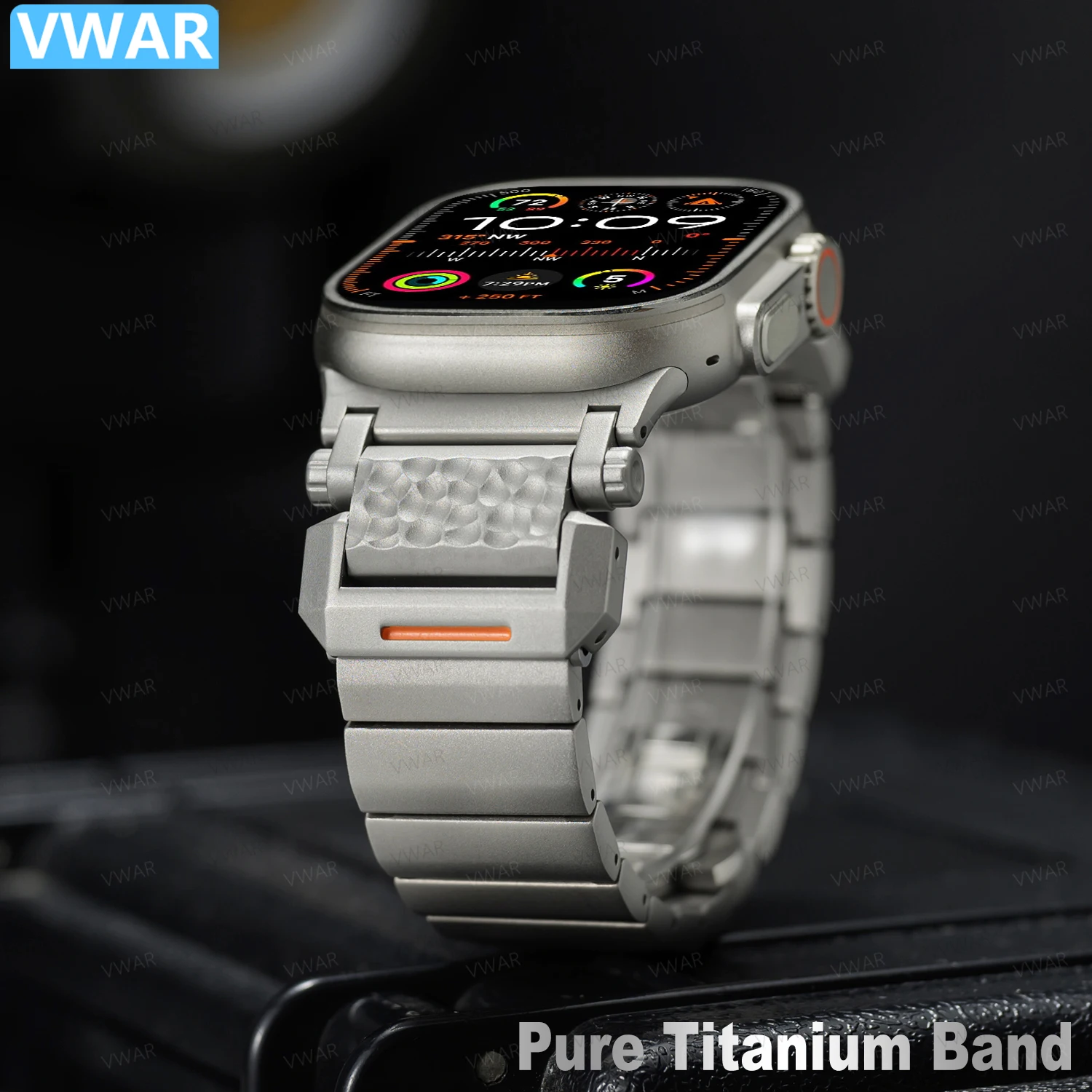 

VWAR Pure Titanium Band for Apple Watch Ultra 3 2 Series 11 10 9 8 7 6 SE Strap for iWatch Stainless Steel Wristband 46 49mm