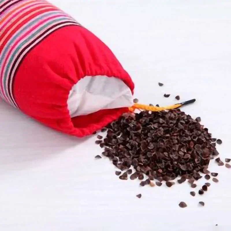 38 X 8cm Orthopedic Buckwheat Hull Pillow Neck Pillow Coarse Cotton Buckwheat Hull Physiotherapy Traction Washable Jacket