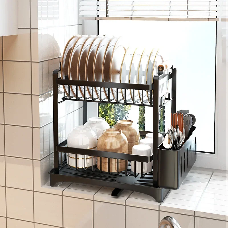 

Kitchen Bowl Rack Drain Dish Rack Draining Storage Bowl Shelf Home Multifunctional Cup Dish Storage Rack for Kitchen Accessories