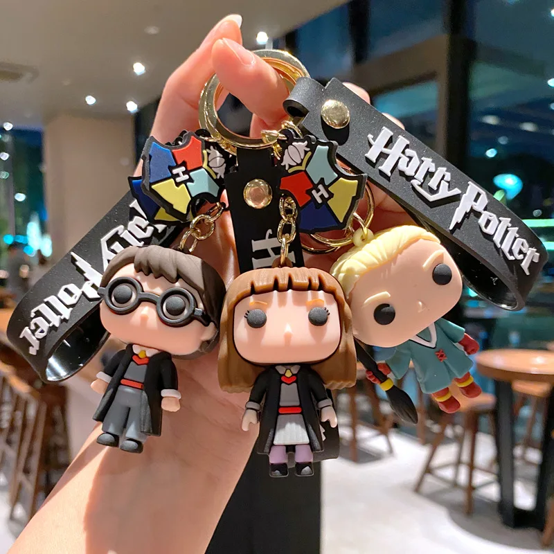 Anime Figure Harries Draco Malfoys Hermione Ron Weasleys Potter Snape Action Figures Model PVC Keychain Toy Pendants Child Gift