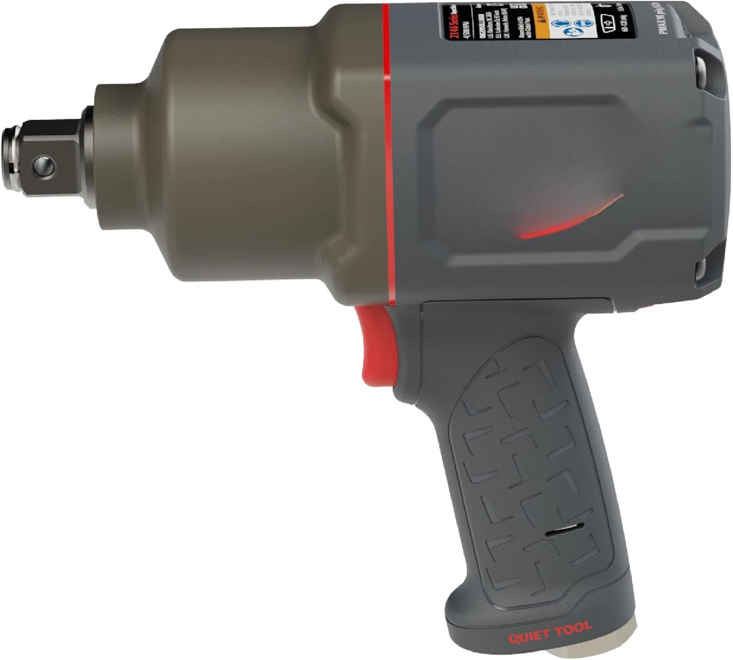 Air Impact Wrench with Quiet Pistol-Grip Design and  Pounds Torque