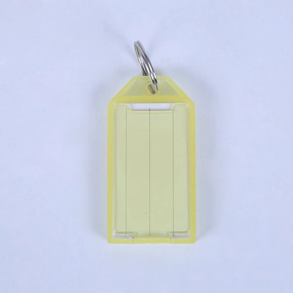 

60Pcs Multicolor Plastic Key Id Labels Tags Insert Paper Rings for Key Cabinets Hotels Landlords Agents