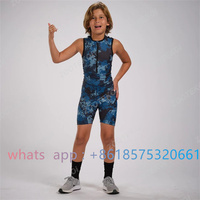 Zootekoi Boys Girls Universal Triathlon Sleeveless Jumpsuit Cycling Wear Kids Bicycle MTB Race Clothing Kids Cushion Skinsuit