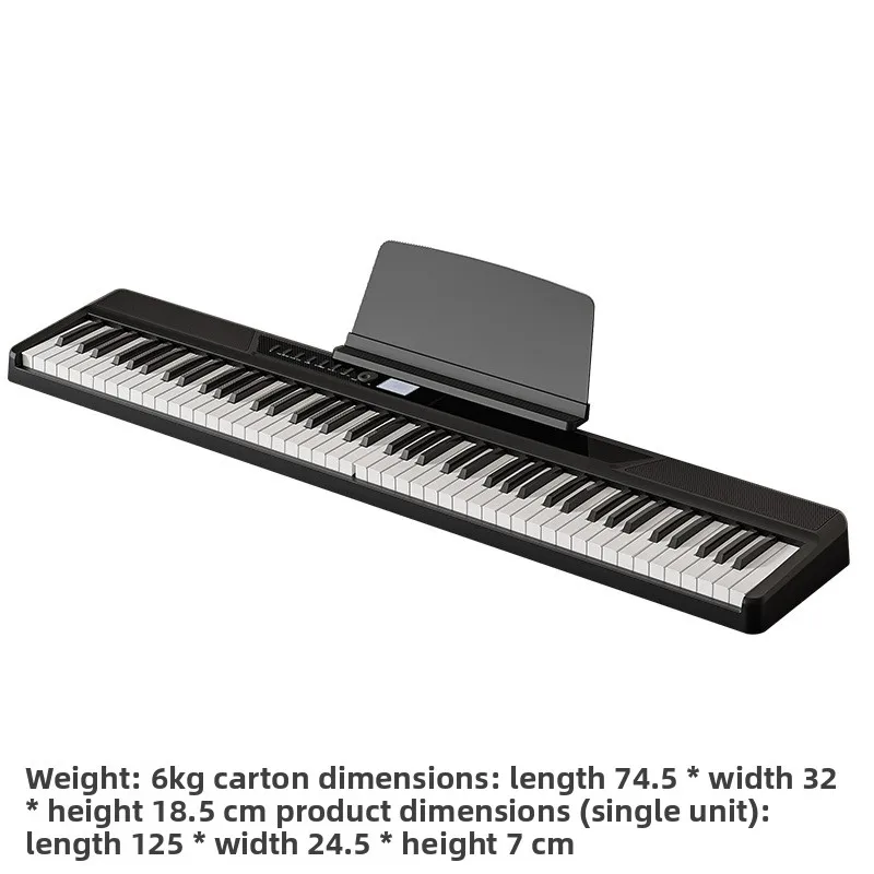 Folding portable 88-key electric piano, home adult test beginner smart bluetooth electronic piano