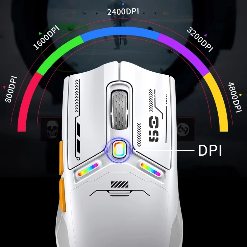 Rgb Tri-Mode Gaming Mouse Wired Bluetooth 2.4g Wireless Low Latency PAW3311 Sensor Custom Macro Replaceable Back Cover Mouse