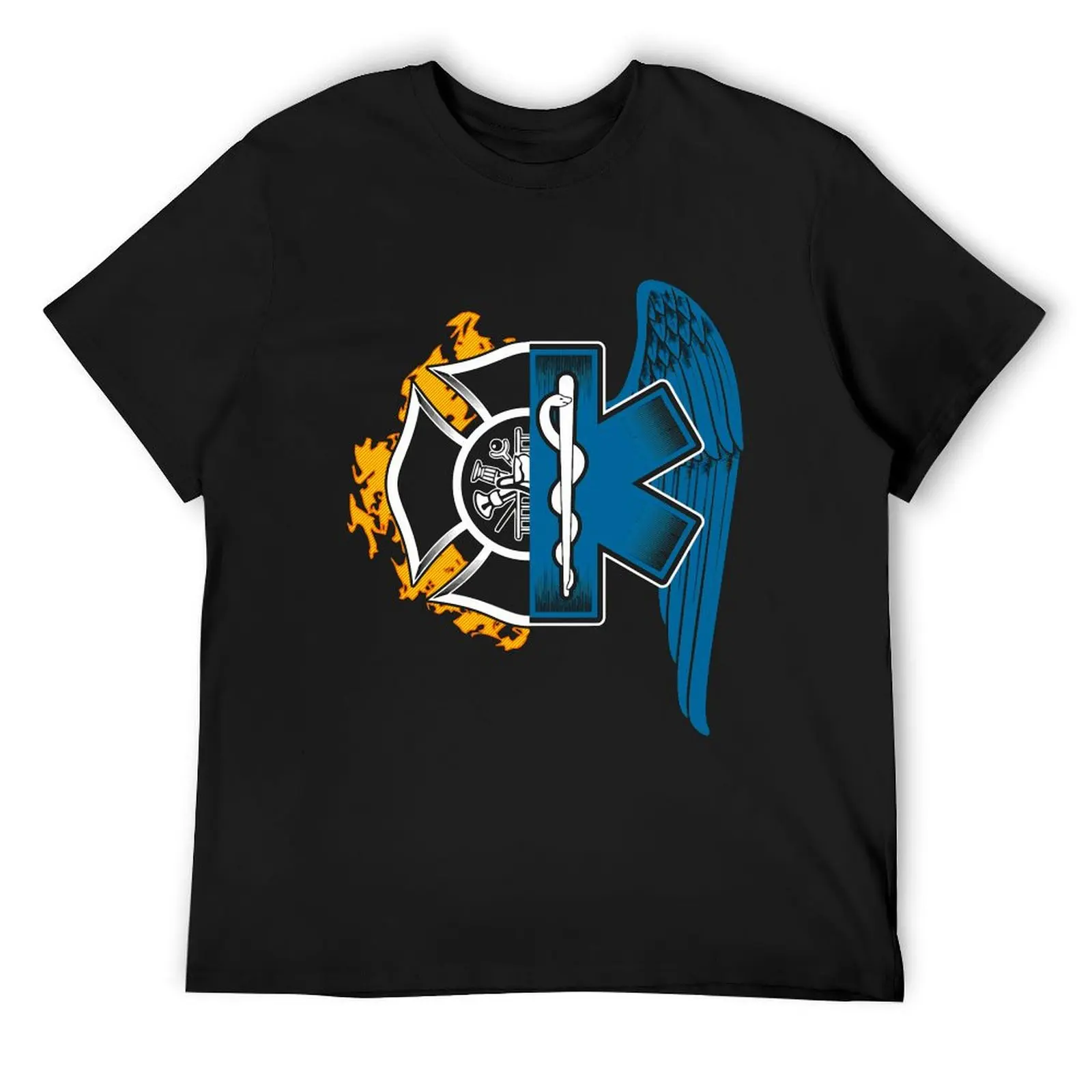 

Firefighter Emt Ems Wing T-Shirt vintage anime shirt cute clothes plus size clothes t shirt men