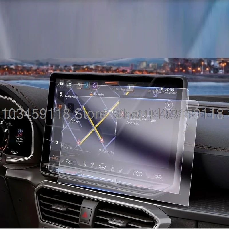 TPU screen Protector  film For Cupra Formentor 2025/Cupra Leon MK4 2024 2025 car 12.9inch GPS Navigation TouchScreen
