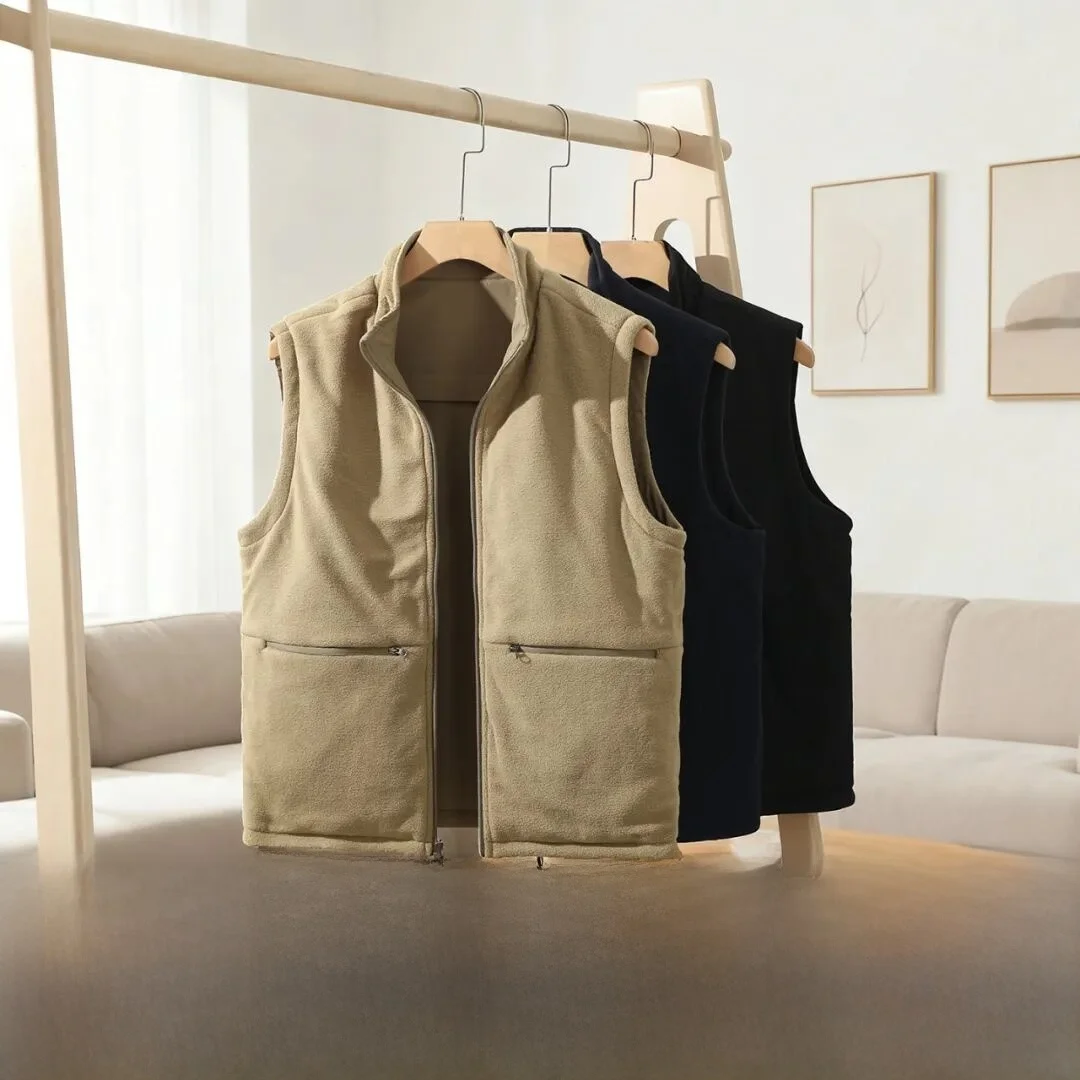 

Двусторонняя одежда, водонепроницаемый мужской уличный жилет Fce, дизайн «два в одном», повседневная мода, свободный крой, лето-осень, застежка-молния