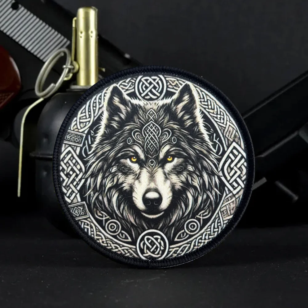 The Fierce Wolf King  Morale Tactical Patch Appliques Military Hook Loop Patches for Clothing Accessories Vest Backpack Stickers