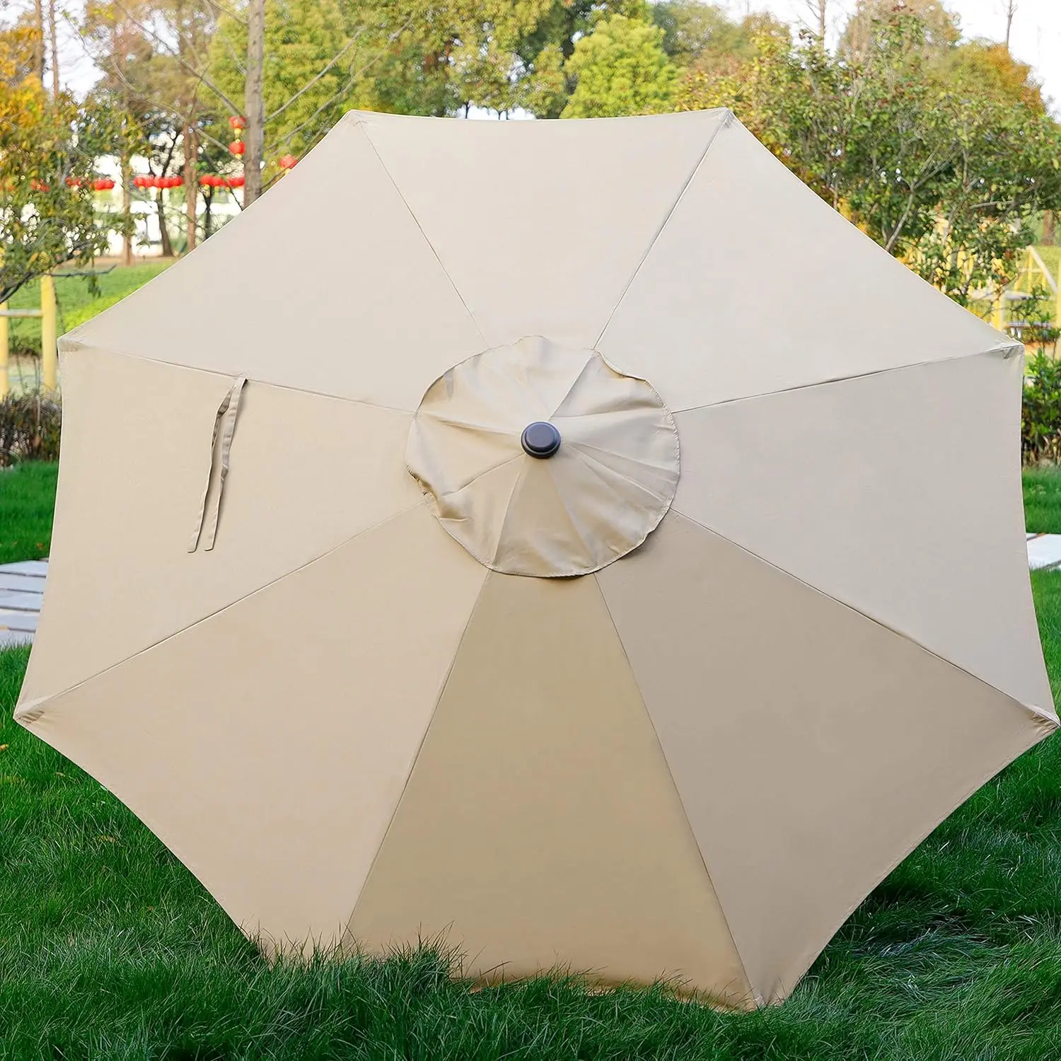 Oversized Outdoor Patio Umbrella with Push Button, Multi-Use, Outdoor Table Shade, Tiltable, Garden, 9 Inch