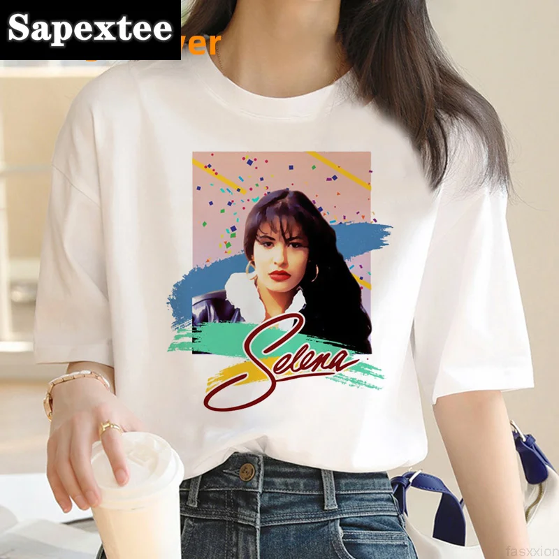 Selena Quintanilla summer top t shirt women 2024 streetwear print casual aesthetic clothes t shirt white t shirt y2k