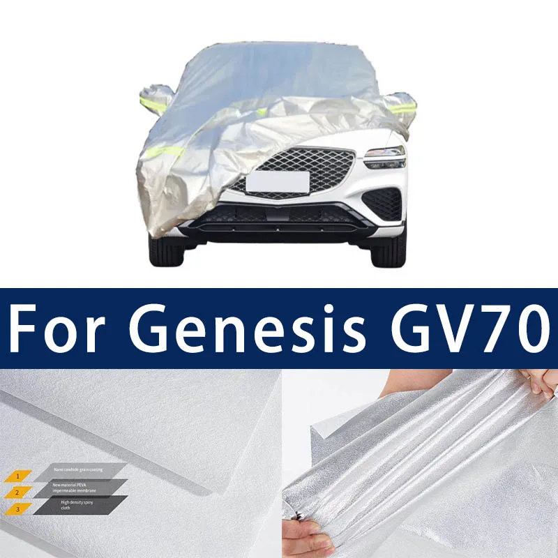 

Full car hood dust-proof outdoor indoor UV protection sun protection and scratch resistance For Geely Genesis GV70 Car Umbrella