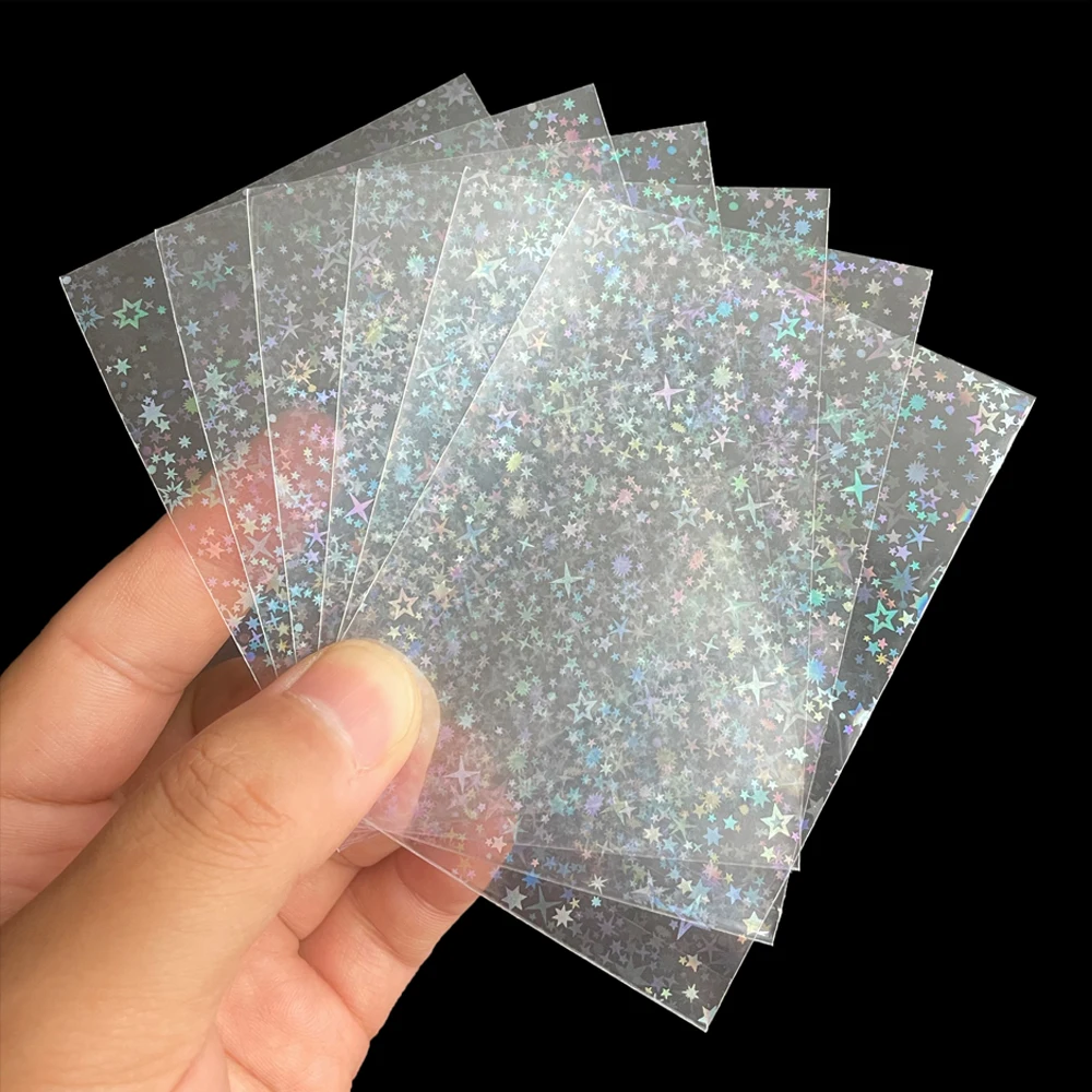 100PCS AEGIS GUARDIAN Holographic Card Sleeve for-Mtg  Yugioh Deck Protector KPOP Photocard Barrier Binder