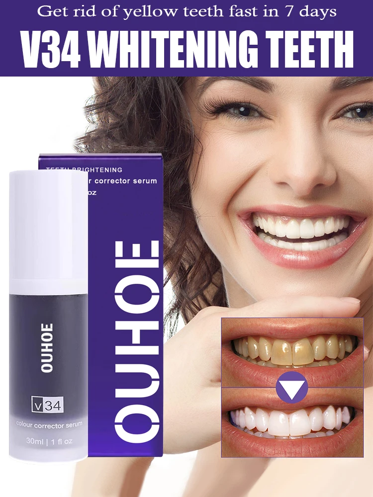 

Teeth Whitening Products Purple Toothpaste Tooth Brightening Essence Care Oral Stain Fresh Breath