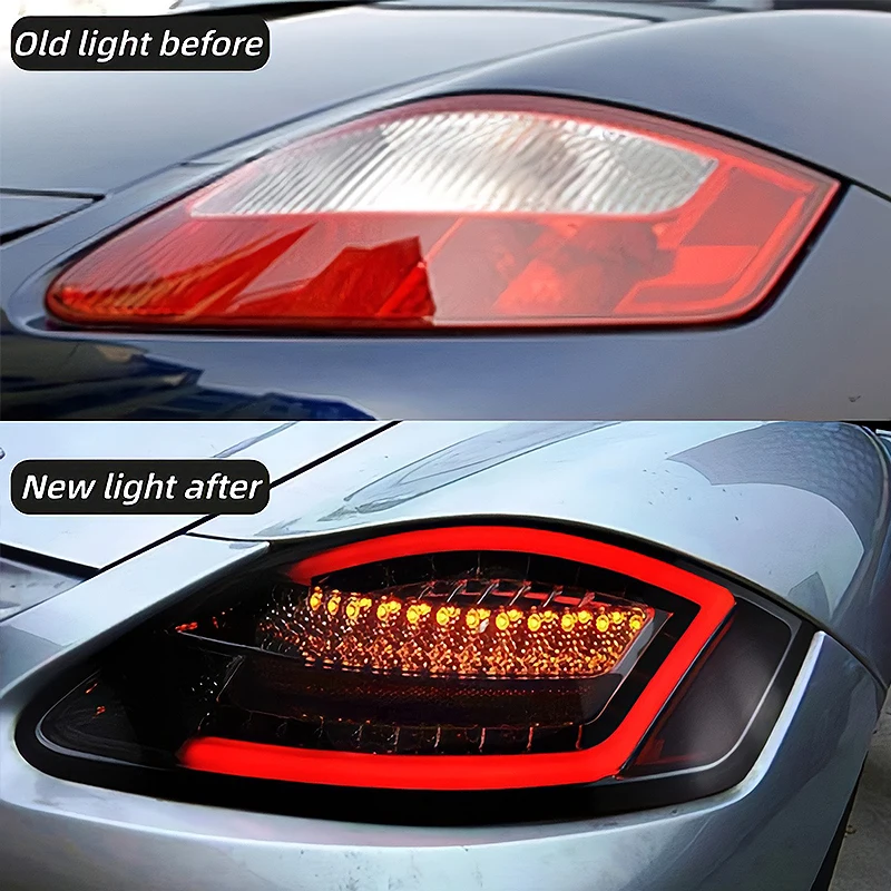 For Porsche Cayman 987 LED Tail Light DRL Brake Reverse Auto Accessories Stylish Car Styling for 2004-2008 Boxster 12V Voltage