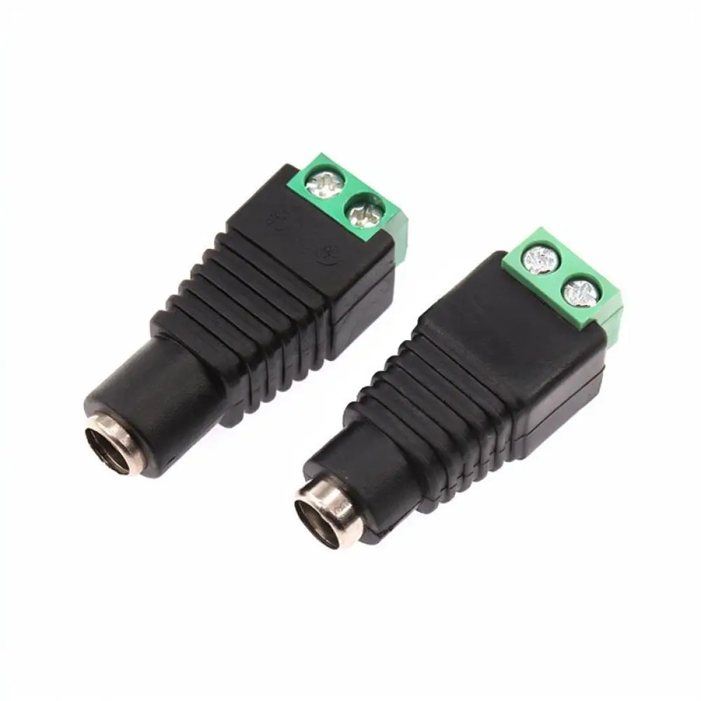 12V DC Power Plug Adapter 5.5x2.1mm Solderless Terminal Connector For HXS CCTV Camera LED Strip Lighting Electrical Device