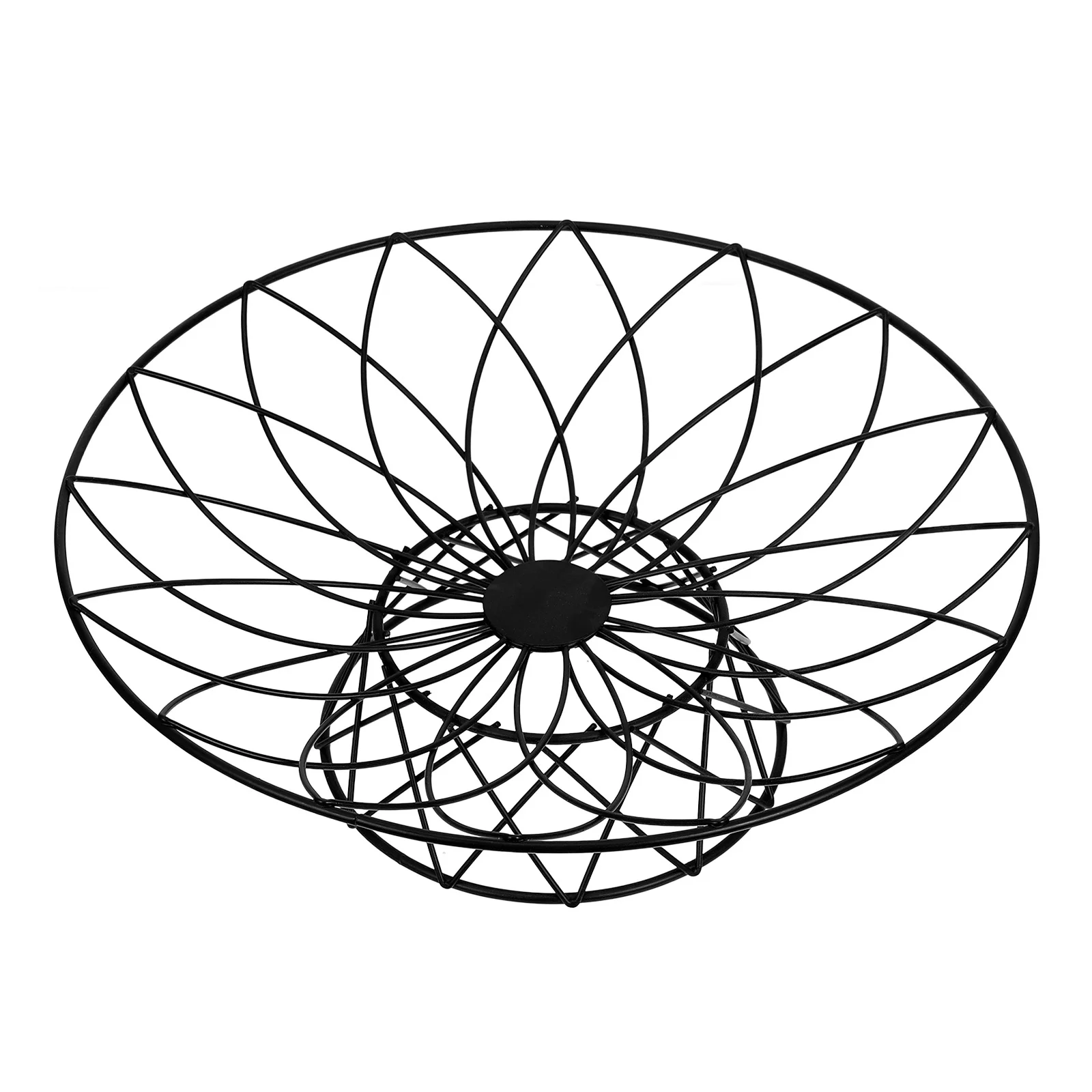 

Wrought Iron Storage Basket Metal Fruit Countertop Baskets Bread Portable Kitchen for