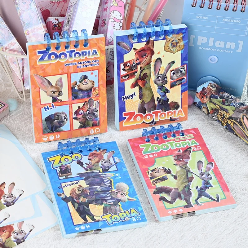 12pcs/lot Kawaii Disney Zootopia Coil Memo Pad Cute Notebook Stationery Label Notepad Post Office School Supplies
