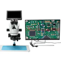 Real Picture 26MP Camera Magnification 7-50x Zoom Stereo Microscope With 7inch Display Screen Trinocular Stereo Microscope