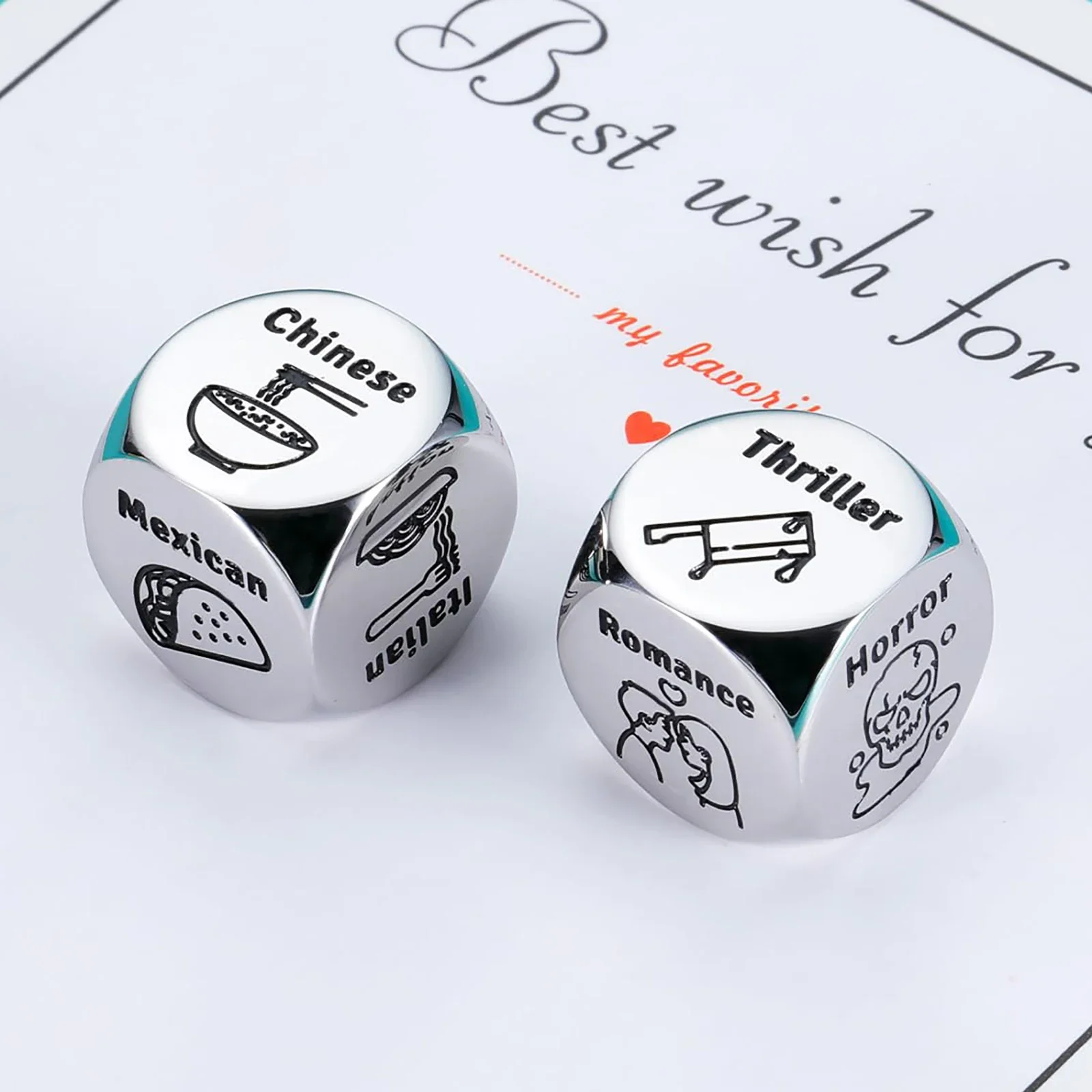 Funny Food Movie Decision Dice Couples Date Night Gifts for Him Her Anniversary Valentines Day Christmas Present for Boyfriend