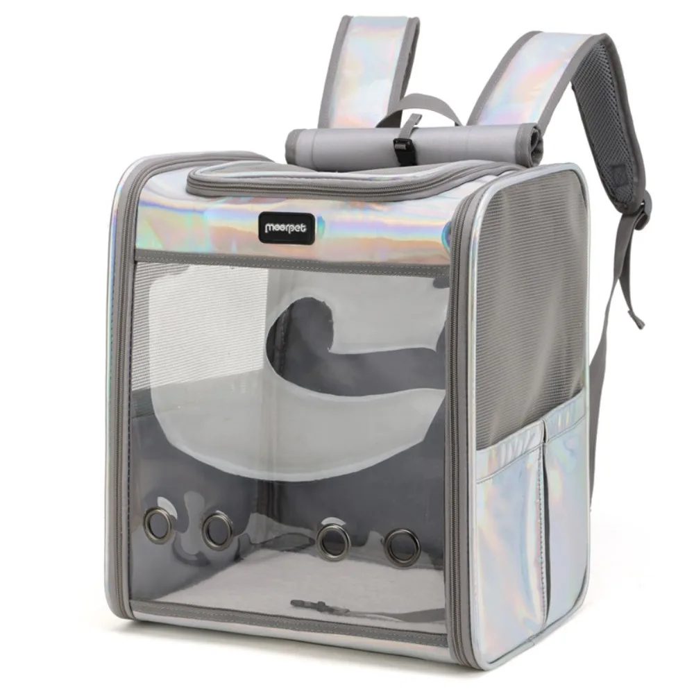 

Portable Transparent Pet Carrier Bag Large Space Oxford Cat Carrying Bag Breathable Foldable Cat Outdoor Bag Cat Dog Transport