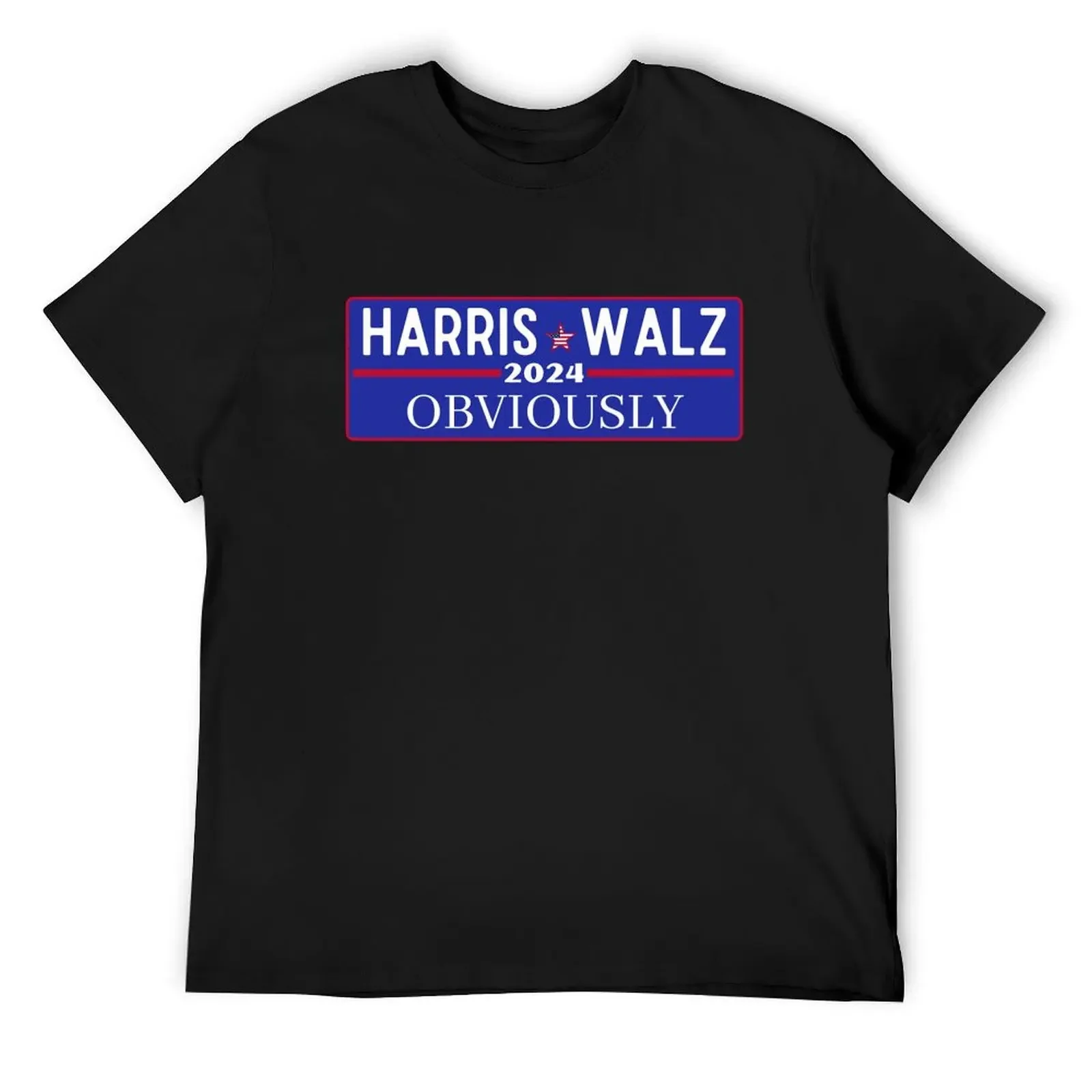 Harris walz 2024 obviously, kamala harris funny T-Shirt summer tops cute clothes sublime oversized t shirts for men