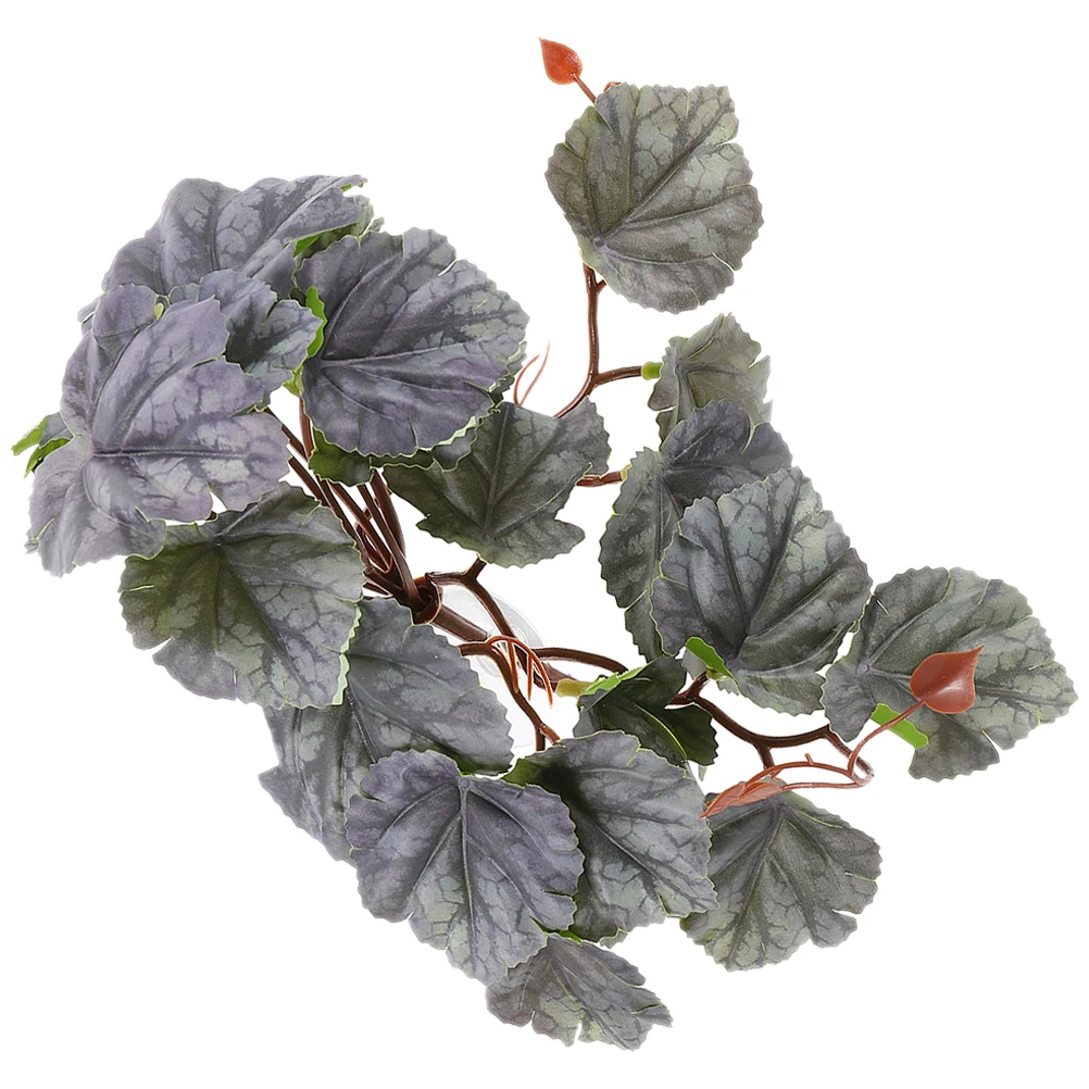 

Artificial Hanging Plants Reptile Terrarium Decor Green Leaves Lifelike PVC Easy Pet Supplies Habitat Ornament