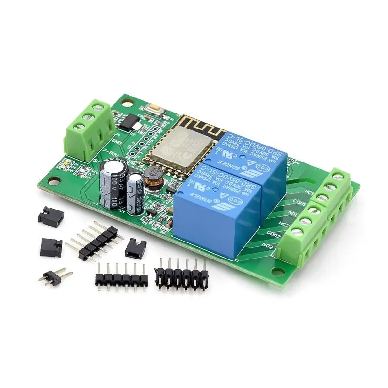 5V/8-80V power supply ESP8266WIFI dual relay module ESP-12F development board secondary development