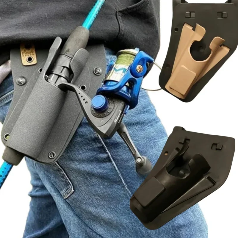 

Slide-in Fishing Rod Hip Holsters Pro Fishing Waist Pack Durable Plastic Hip Bait Bag With Quick Access Compartments Tool