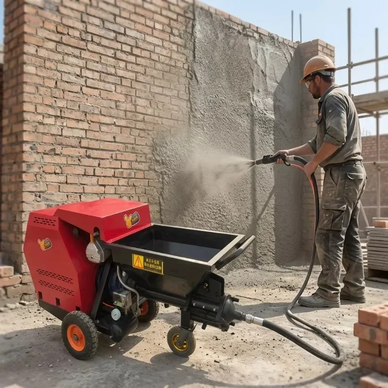 Hot Sale Diesel Gypsum Robot Automatic Wall Screeding Plastering Finishing Render Mortar Spray Machine for Sale