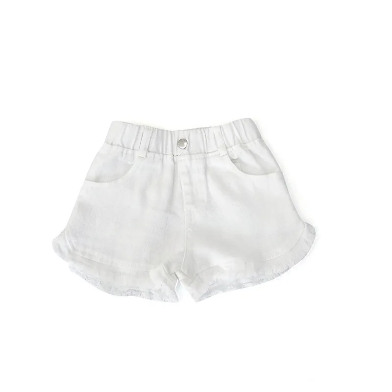 Children's Summer New Solid Color Korean Pants Girls Casual White Jeans Children Black Shorts Baby Hot Pants Kids Shorts image 5