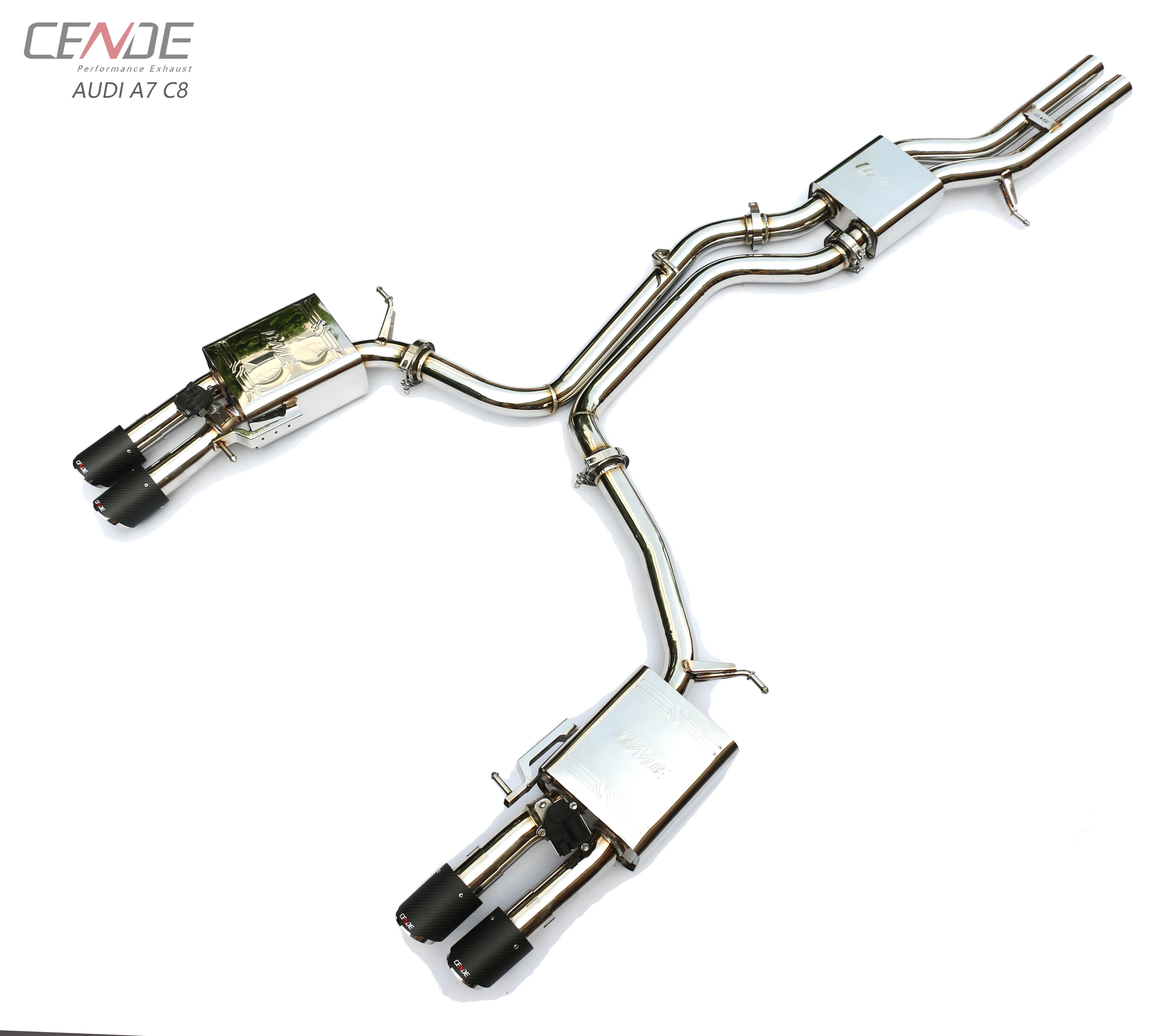 hot sale performance Car modified 304 Stainless Steel pipe q50 exhaust for AUDI A7 C7 3.0T