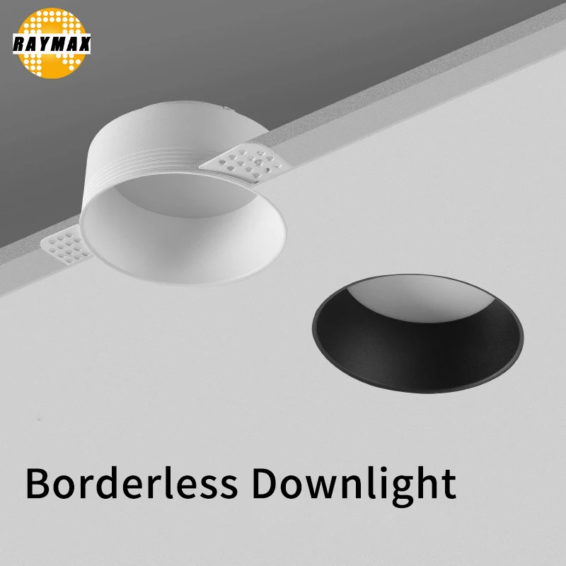 

COB Downlight 15W 220V 3000K 6000K Borderless Embedded Spotlight Anti Glare Frameless Ceiling Lamp Living Room Bedroom Lighting