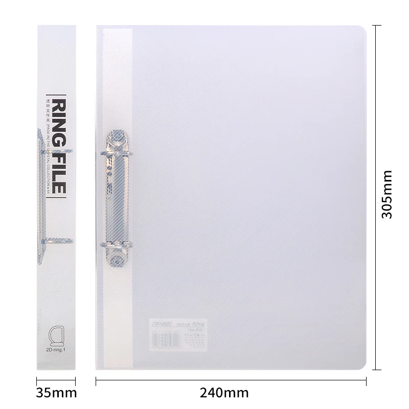 Deli 5381/5383 A4 2-Hole D-Shaped Clamp Transparent Document Folder Clip Office School Supply File Clip for Organizing Papers