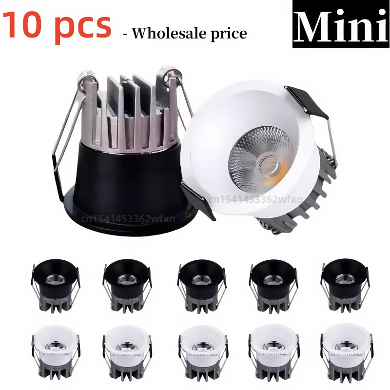 

10PCS/lots Dimmable mini LED downlight 3W5W7W10W Anti-glare Recessed Ceiling light Spot light Bedroom kitchen wine cabinet