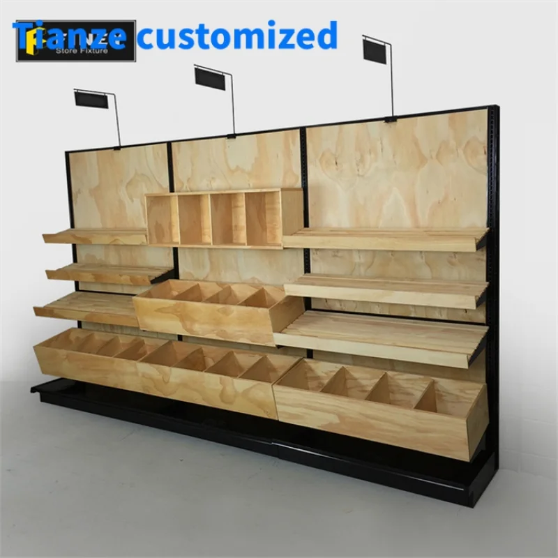 （customized）customized Factory Direct-Selling Concise Style Wood Breads Display Racks