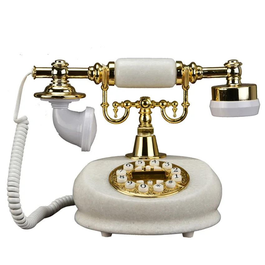 Antique Corded Telephone Landline Phone Desktop Wired Phone with Caller ID, Retro Ringtones for Home Decoration